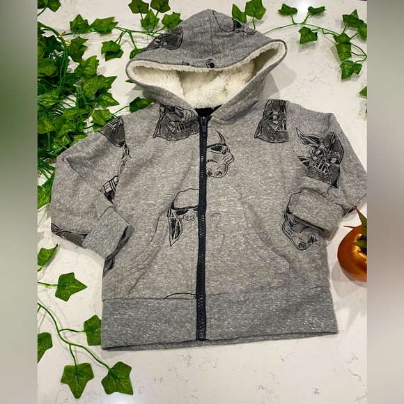 Toddler Star Wars Gray Sherpa lined hoodie 18m - Picture 1 of 5